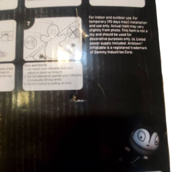 Gemmy Airblown Halloween Inflatable Nightmare Before Christmas Jack on Pumpkin D - Picture 6 of 6